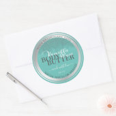 Élégant emballage de produits Étiquettes Turquoise (Enveloppe)