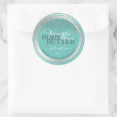 Élégant emballage de produits Étiquettes Turquoise (Sac)