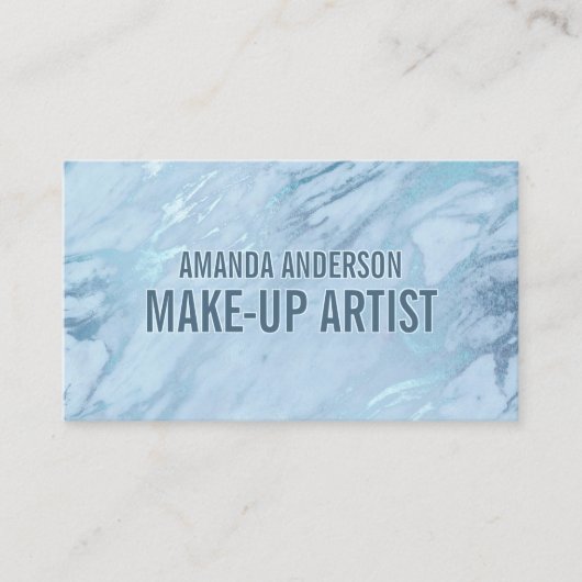 Elegant Emerald Blue Marble | VISITEKAARTJE (Voorkant)