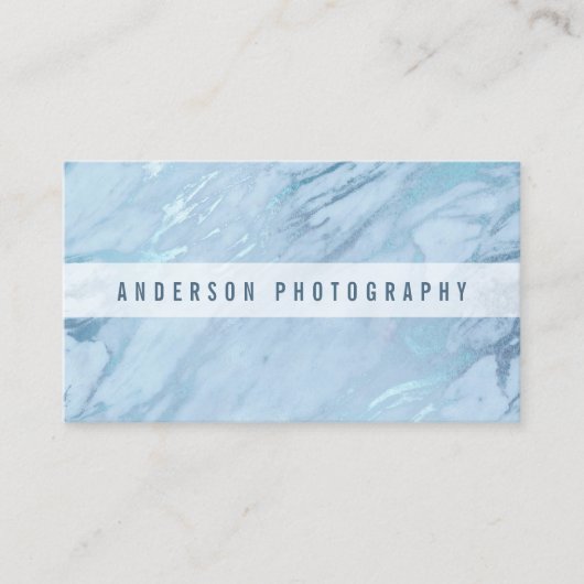 Elegant Emerald Blue Marble | VISITEKAARTJE (Voorkant)