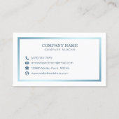 Elegant Emerald Blue Marble | VISITEKAARTJE (Achterkant)