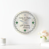 Elegant Emerald Diamonds 35th Wedding Jubileum Grote Klok (Huis)