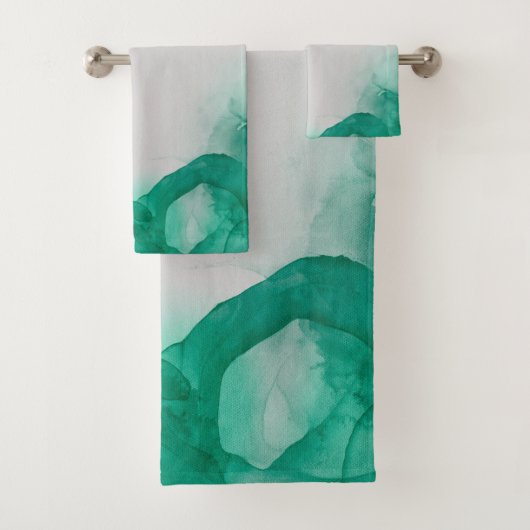 Elegant Emerald Green Bad Handdoek (Insitu)