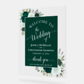 Elegant Emerald Green Boho Roses Wedding Welcome (Angle)