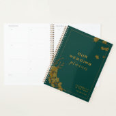 Elegant Emerald Green & Gold Floral Wedding Planner (Display)