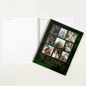 Elegant Emerald Green Gold Lijst Foto Collage Planner (Display)