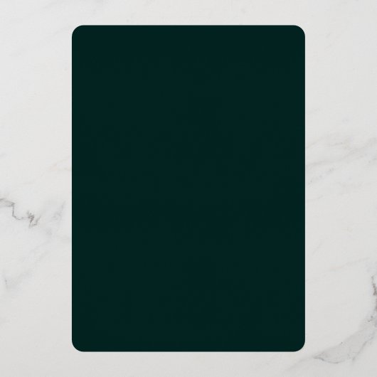 Elegant Emerald Green gold Save the date bruiloft Folie Uitnodiging (Achterkant)