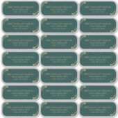 Elegant Emerald Green Gold Wedding Guest Adres Sticker (Voorkant)