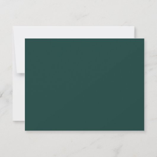Elegant Emerald Green Golden Foliage Save the Date Kaart (Achterkant)