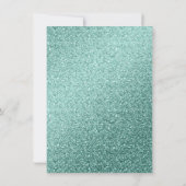 Elegant Emerald Green Marble & Glitter Wedding Kaart (Achterkant)