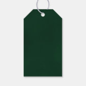 Elegant Emerald Green Roos Chic Wedding Bedankt Cadeaulabel (Achterkant)