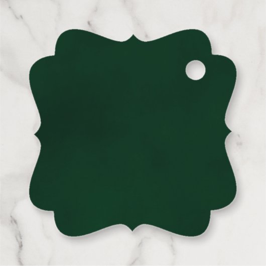 Elegant Emerald Green Roos Weddenschap Hartelijk d Bedankjes Labels (Achterkant)