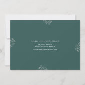 Elegant Emerald Green Wedding Save the Date (Achterkant)