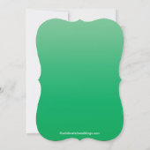 Élégant Emerald Ombre nuptiale Invitation douche n (Dos)