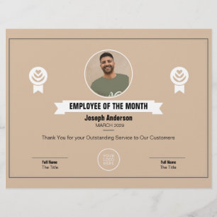 Elegant Employee Award Certificaat Blad