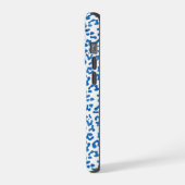 Élégant Empreinte de léopard Bleu Et Blanc Monogra (Côté gauche)