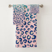 Élégant empreinte de léopard or bleu Mint Gradient (En situation)