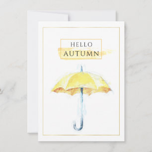 Elegant en artistiek Golden Autumn Umbrella Drawin