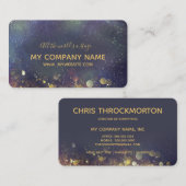 Elegant en Arty Glittery Paars Visitekaartje (Voorkant / Achterkant)