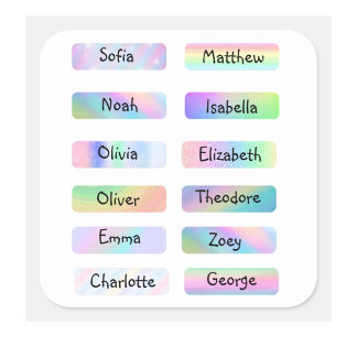 Elegant en Beauful Pastel Rainbow-label Vierkante Sticker