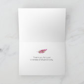 Elegant en Chic Black en Gold Feather Hartelijk da Bedankkaart (Binnen)