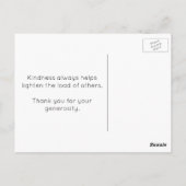 Elegant en Chic Black en Gold Feather Hartelijk da Briefkaart (Achterkant)