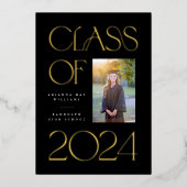 Elegant en Classic Afstuderen Folie Aankondiging (Voorkant)