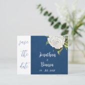 elegant en donkerblauw, behalve de datum briefkaart (Staand voorkant)