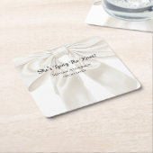 Elegant en eenvoudig boegthema vierkante kartonnen onderzetter (Schuin)