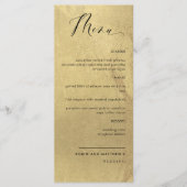 Elegant en eenvoudig, Faux Gold Foil Wedding Menu (Voorkant)