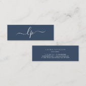 Elegant en eenvoudig handgeschreven script kalligr mini visitekaartje (Voorkant / Achterkant)