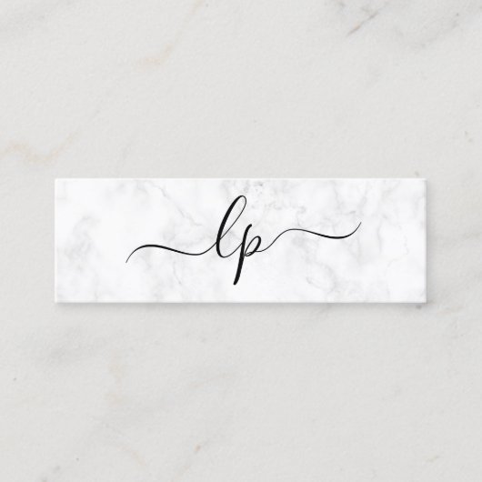 Elegant en eenvoudig handgeschreven script kalligr mini visitekaartje (Voorkant)