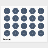 Elegant en eenvoudig handgeschreven script kalligr ronde sticker (Vel)