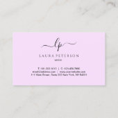 Elegant en eenvoudig handgeschreven script kalligr visitekaartje (Achterkant)