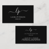 Elegant en eenvoudig handgeschreven script kalligr visitekaartje (Voorkant / Achterkant)