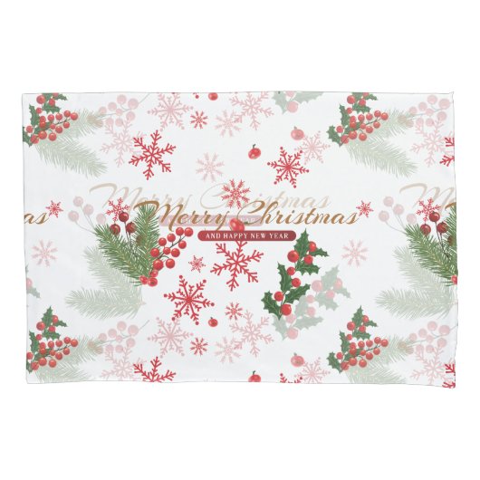 Elegant en eenvoudig kerstpatroon kussensloop (Voorkant)