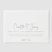 Elegant en eenvoudig minimalistisch script vellum uitnodigingen (Voorkant)