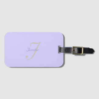 Elegant en eenvoudig pastelmonogram bagagelabel