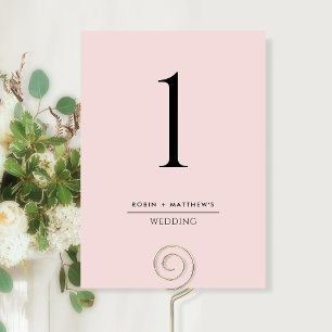 Elegant en Eenvoudig Stof Roze Tafelnummer