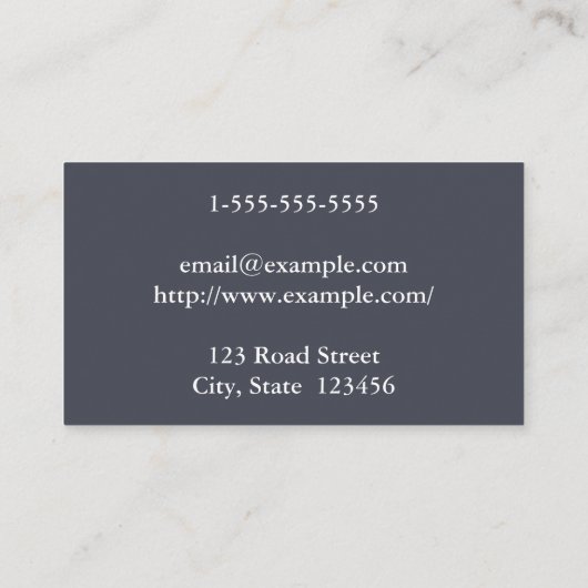 Elegant en eenvoudige hinderpaal op het Visitekaar Visitekaartje (Achterkant)