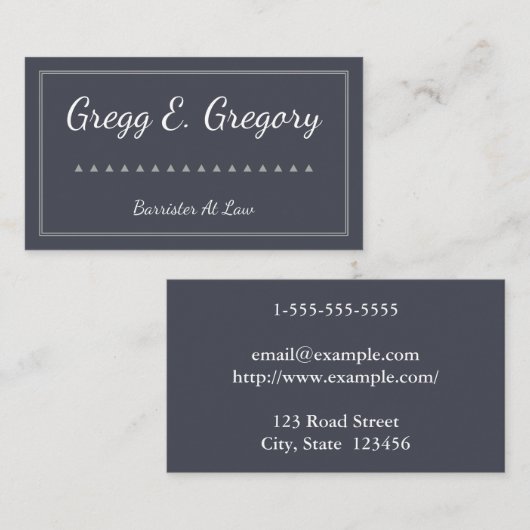 Elegant en eenvoudige hinderpaal op het Visitekaar Visitekaartje (Voorkant / Achterkant)