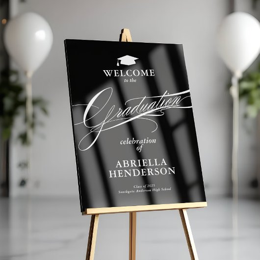 Elegant en formeel script Afstuderen Acryl Bord