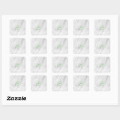 Elegant en Functionele Logo passen Witte Marmer aa Vierkante Sticker (Vel)