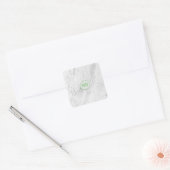 Elegant en Functionele Logo passen Witte Marmer aa Vierkante Sticker (Envelop)
