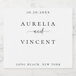 Elegant en gestroomlijnd waslabel bier etiket