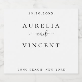 Elegant en gestroomlijnd waslabel bier etiket