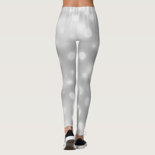 Elegant en Glitzy Grey/Grey Sparkle Leggings (Achterkant)