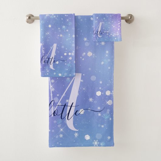 Elegant en Glitzy Paars Bad Handdoek (Insitu)