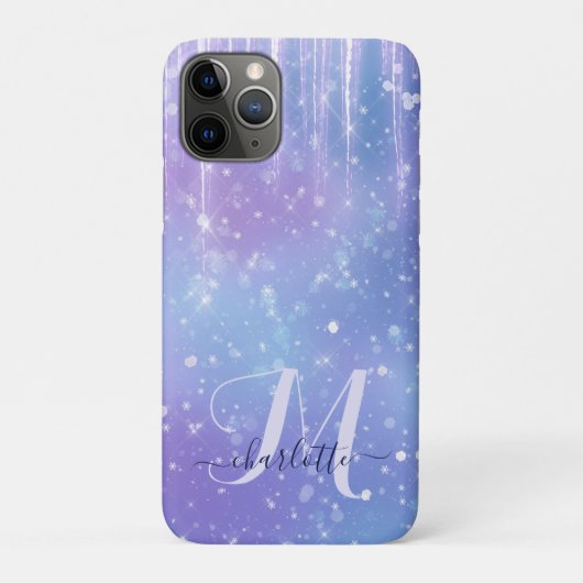 Elegant en Glitzy Paarse Sparkle Case-Mate iPhone Case (Achterkant)
