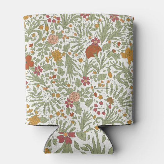 Elegant en grillig bloemmotief. blikjeskoeler (Achterkant)